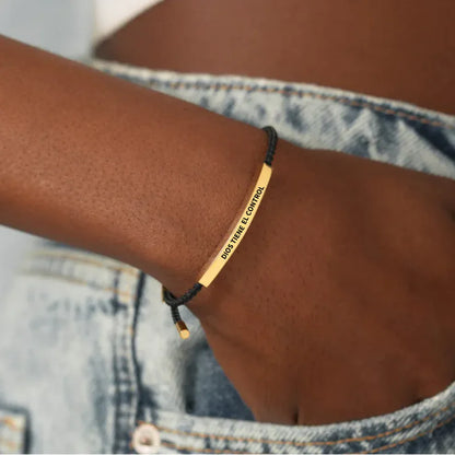 Pulsera de Fé y Esperanza "Dios Tiene el Control" | Acabada en Oro