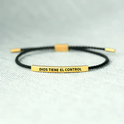 Pulsera de Fé y Esperanza "Dios Tiene el Control" | Acabada en Oro
