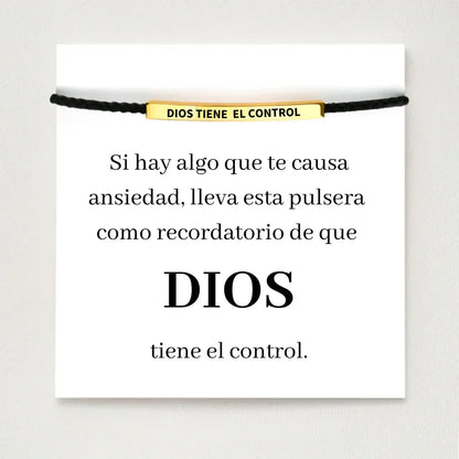 Pulsera de Fé y Esperanza "Dios Tiene el Control" | Acabada en Oro
