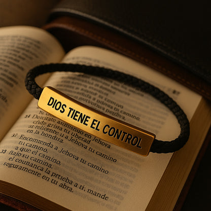 Pulsera de Fé y Esperanza "Dios Tiene el Control" | Acabada en Oro
