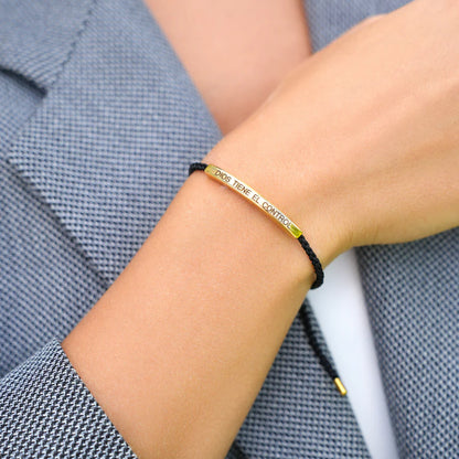 Pulsera de Fé y Esperanza "Dios Tiene el Control" | Acabada en Oro