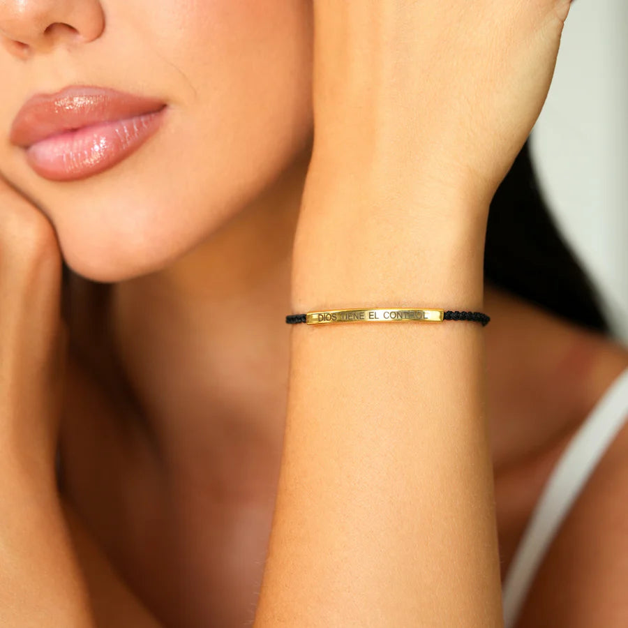 Pulsera de Fé y Esperanza "Dios Tiene el Control" | Acabada en Oro